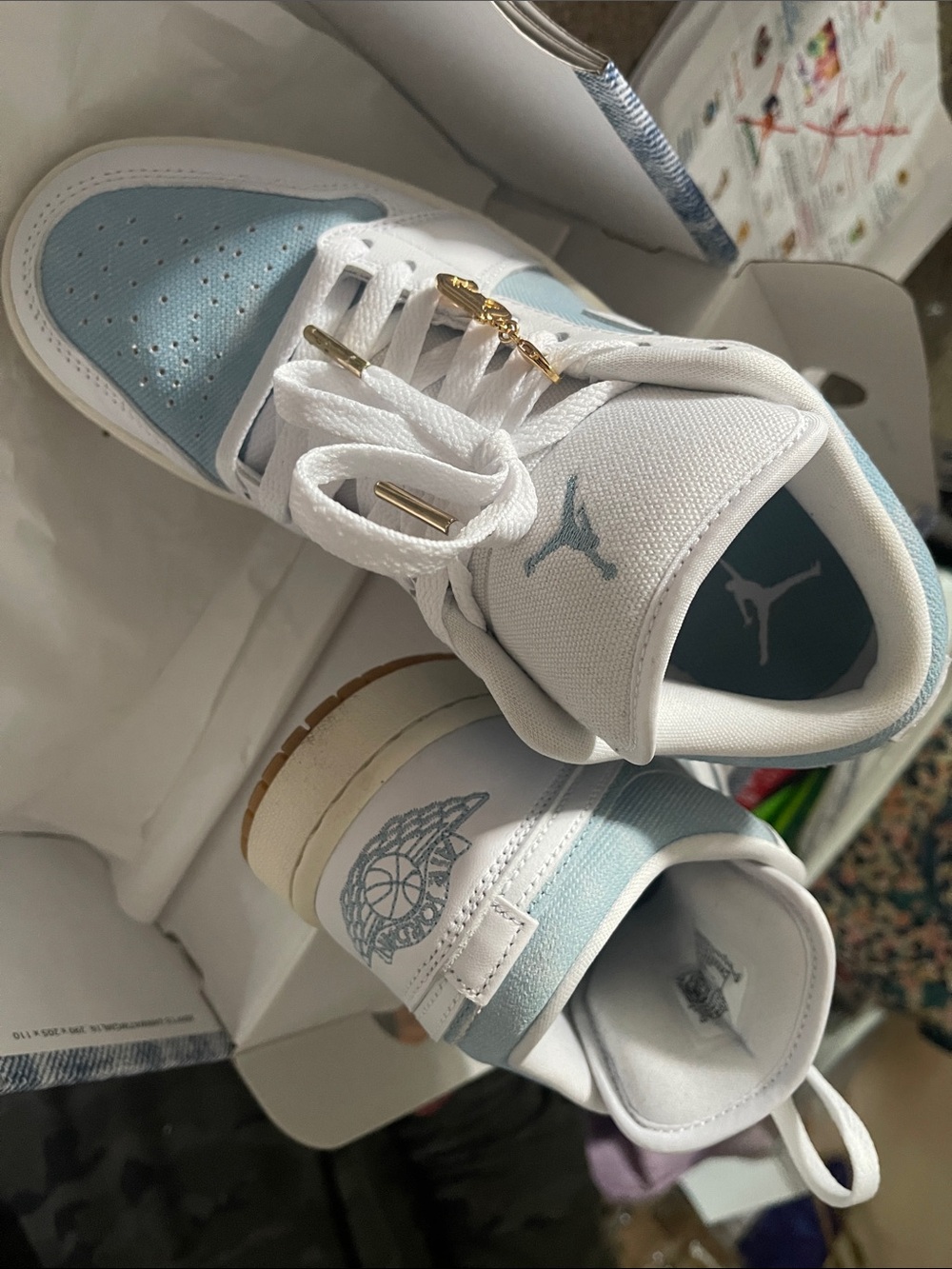 Air Jordan women’s sneakers Blue and White